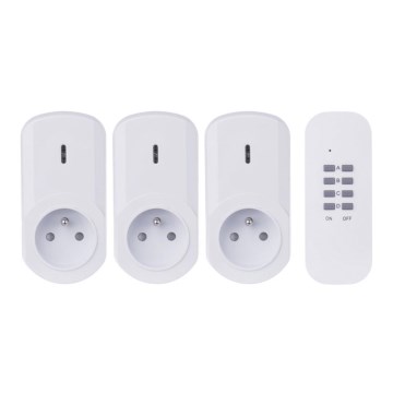 SET 3x Vtičnice na daljinsko upravljanje 230V + 1x CR2032