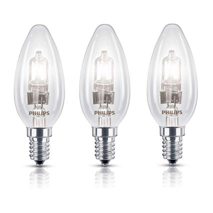 KOMPLET 3x Zatemnitvena halogenska žarnica E14/28W/230V - Philips