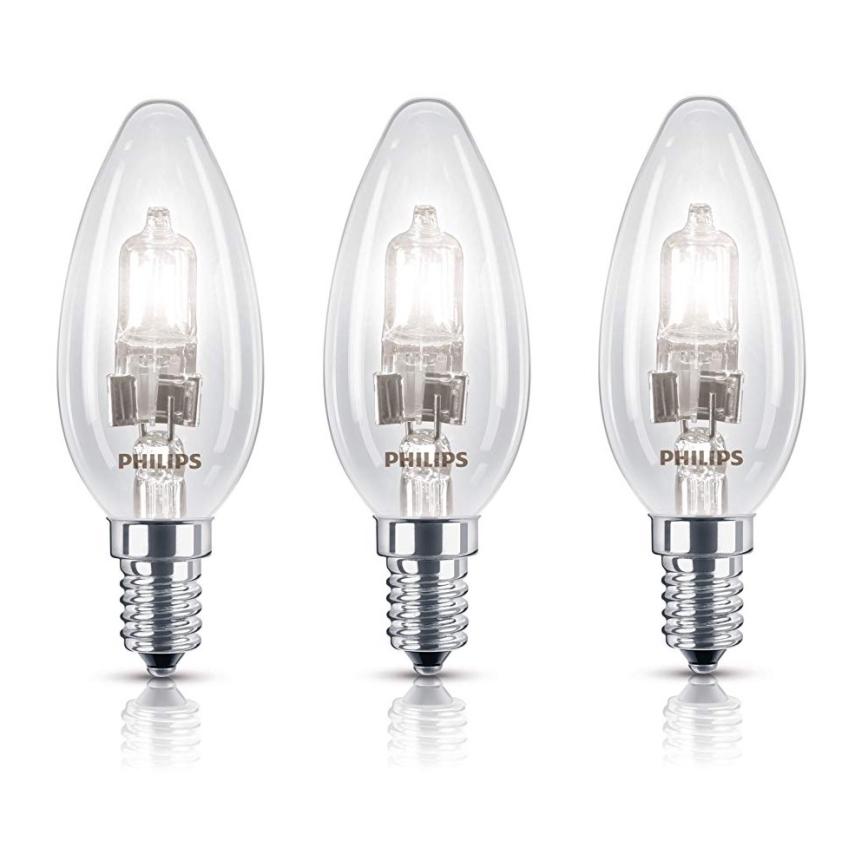 KOMPLET 3x Zatemnitvena halogenska žarnica E14/28W/230V - Philips