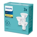 Set 3xLED Žarnica Philips GU10/4,7W/230V 2700K