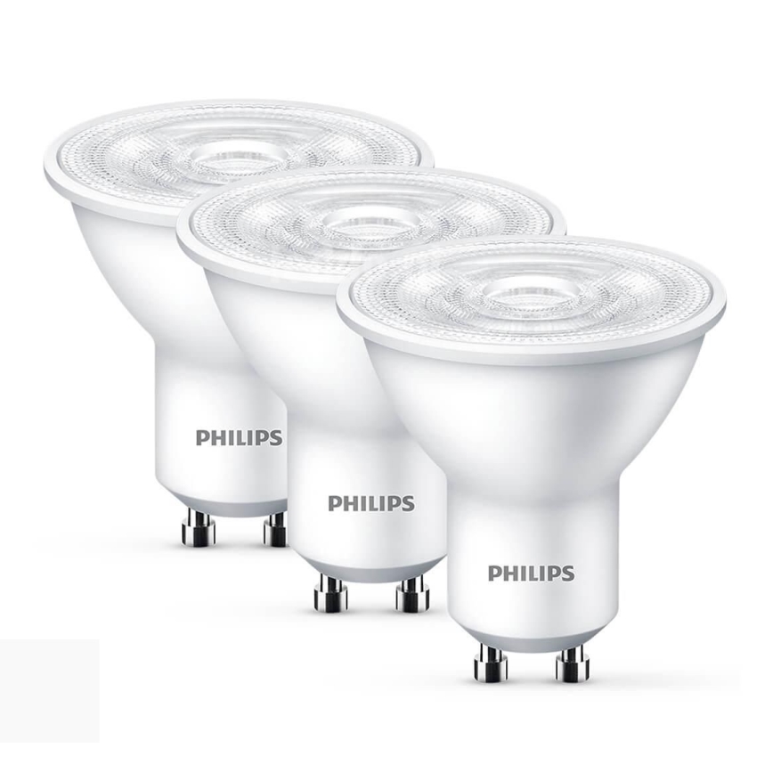 Set 3xLED Žarnica Philips GU10/4,7W/230V 2700K