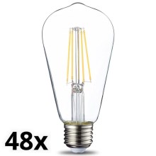 SET 48x LED Žarnica VINTAGE E27/4,3W/230V 2700K