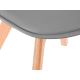 SET 4x Jedilni stol BAYA bukev/svetlo siva