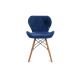 SET 4x Jedilni stol TRIGO 74x48 cm temno modra/bukev