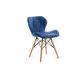 SET 4x Jedilni stol TRIGO 74x48 cm temno modra/bukev
