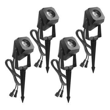 SET 4x LED RGBIC Zatemnitvena zunanji svetilka LED/7W/230V 3000-6500K IP65 Wi-Fi Tuya