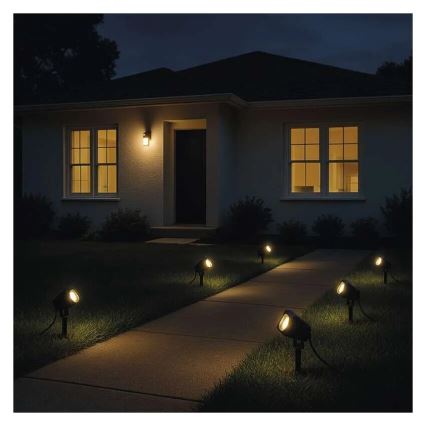 SET 4x LED RGBIC Zatemnitvena zunanji svetilka LED/7W/230V 3000-6500K IP65 Wi-Fi Tuya