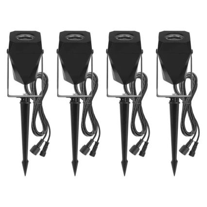 SET 4x LED RGBIC Zatemnitvena zunanji svetilka LED/7W/230V 3000-6500K IP65 Wi-Fi Tuya