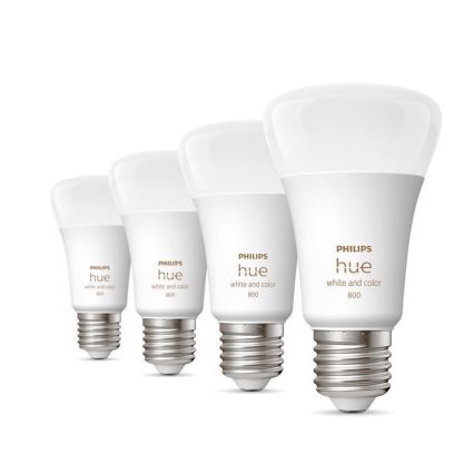 SET 4x LED Zatemnitvena žarnica Philips Hue White And Color Ambience E27/6,5W/230V 2000-6500K