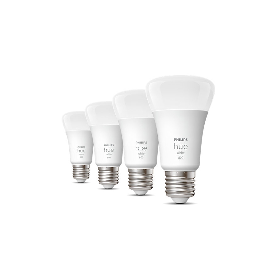 SET 4x LED Zatemnitvena žarnica Philips Hue WHITE A60 E27/9W/230V 2700K