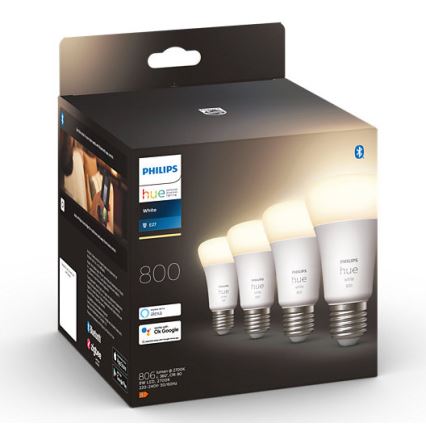 SET 4x LED Zatemnitvena žarnica Philips Hue WHITE A60 E27/9W/230V 2700K