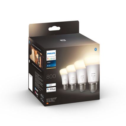 SET 4x LED Zatemnitvena žarnica Philips Hue WHITE A60 E27/9W/230V 2700K