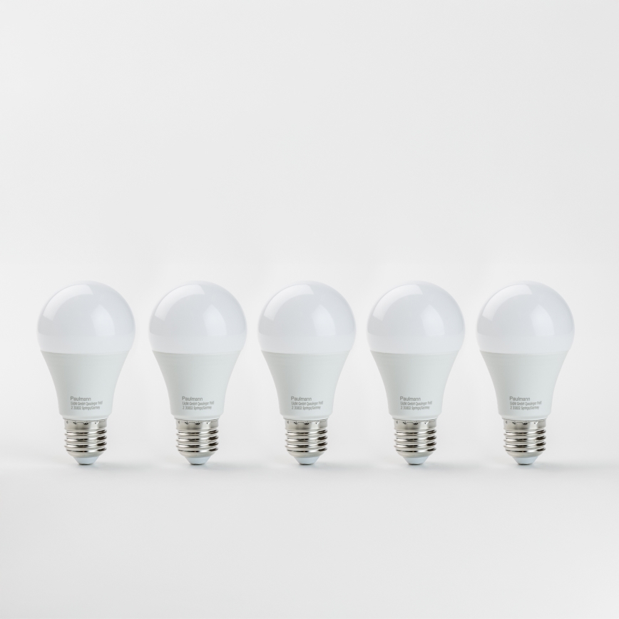 SET 5x LED Žarnica A60 E27/9W/230V 2700K - Paulmann 28780