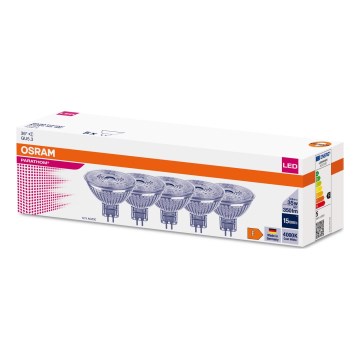 SET 5x LED Žarnica MR16 GU5,3/3,8W/12V 4000K 36° - Osram