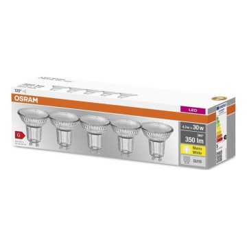 SET 5x LED Žarnica PAR16 GU10/4,3W/230V 2700K 120° - Osram