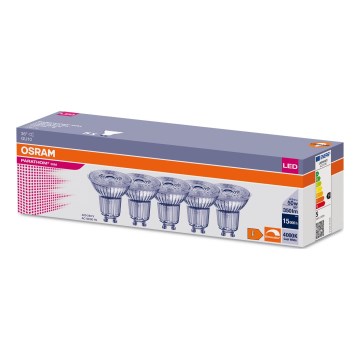 SET 5x LED Zatemnitvena žarnica PAR16 GU10/4,5W/230V 4000K 36° - Osram