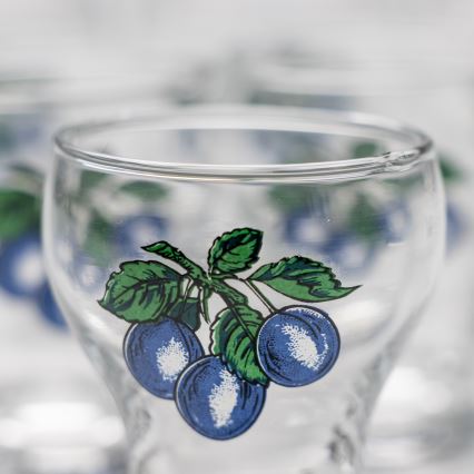 Set 6x kozarec za liker prozorna - sliva