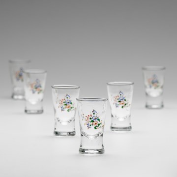 Set 6x kozarec za liker z motivom šopka št 3