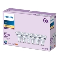 SET 6x LED Žarnica Philips GU10/4,6W/230V 2700K