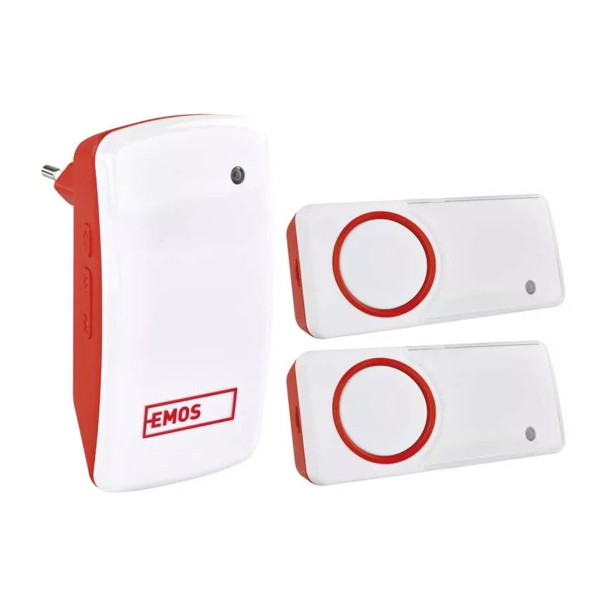 SET Brezžični zvonec za vtičnico + 2x gumb 230V IP44