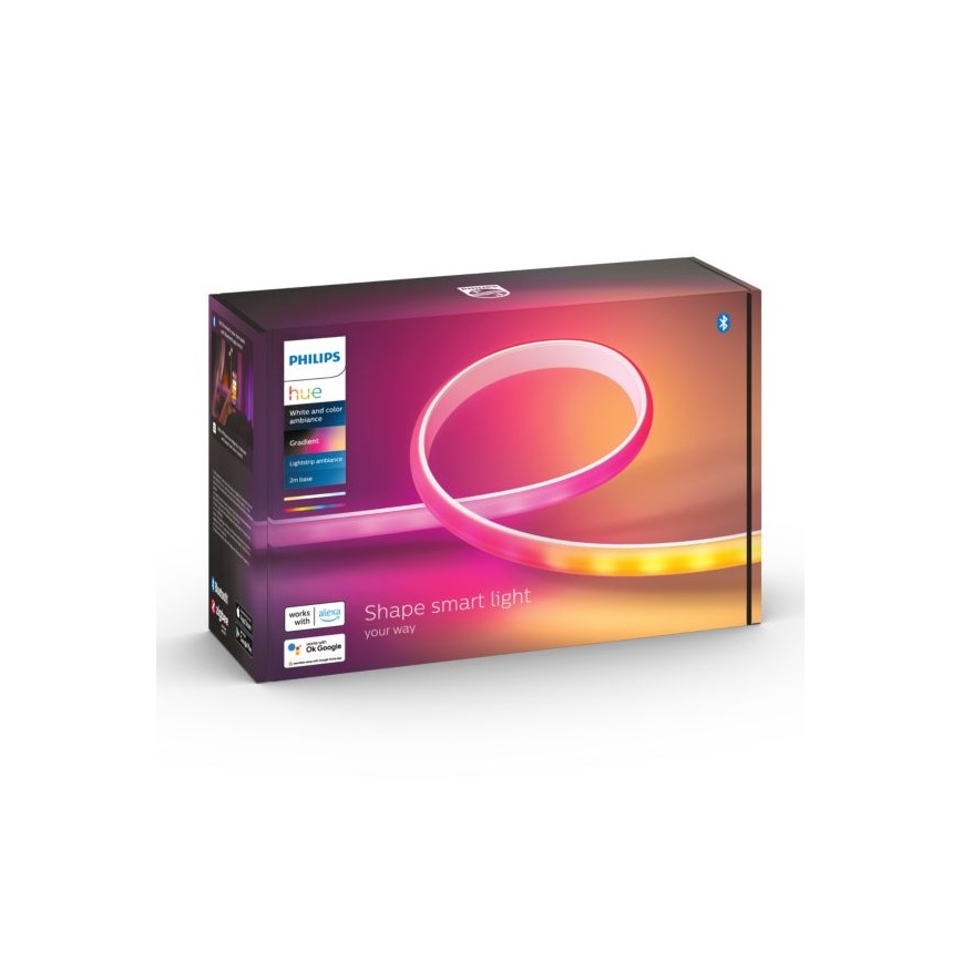 SET - LED RGBW Zatemnitveni trak Philips Hue WHITE AND COLOR AMBIANCE 2m LED/20W/230V + 4x Zatemnitvena žarnica Philips A60 E27/6,5W/230V 2000-6500K
