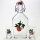 Set vector - 1x velika steklenica + 2x Majhni kozarci prozorni z motivom sadja