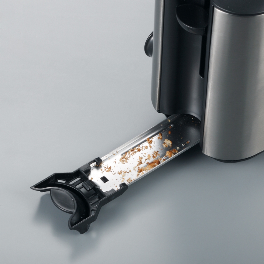 Severin AT 2515 - Toster z dvema režama 1000W/230V nerjaveče jeklo/črna