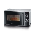 Severin MW 7771 - Mikrovalovna pečica z žarom 700 W/230 V, 20 l, črna