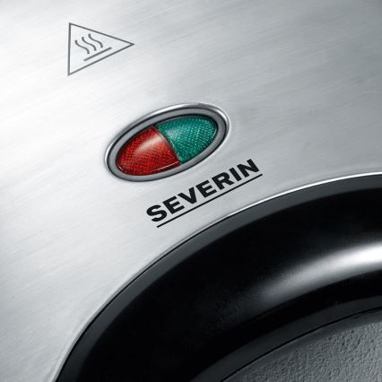 Severin SA 2969 - Opekač kruha 700W/230V nerjaveče jeklo/črna