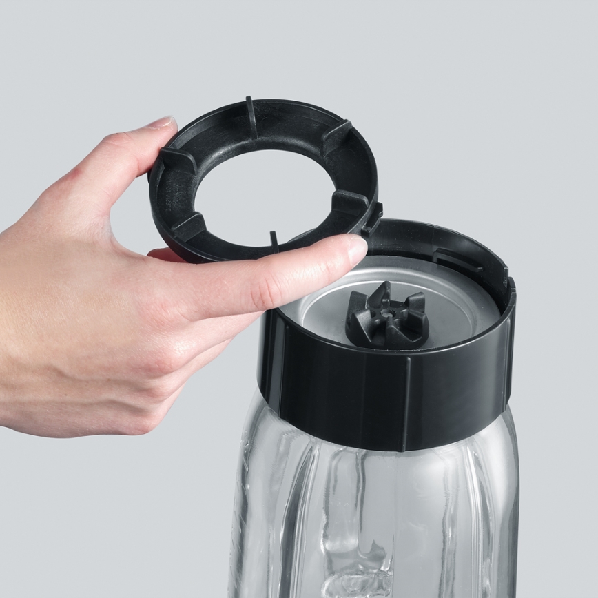 Severin SM 3737 - Namizni mešalnik 1 l 500W/230V nerjaveče jeklo/črna