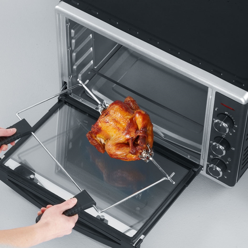 Severin TO 2058 - Konvekcijska pečica z žarom in kamnom za pico 1800W/230V 42 l črna