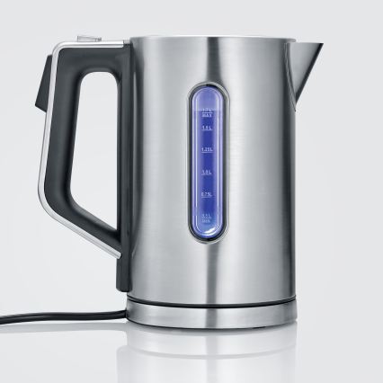 Severin WK 3418 - Hitri električni čajnik 1,7 l 3000 W/230 V nerjavno jeklo/črna