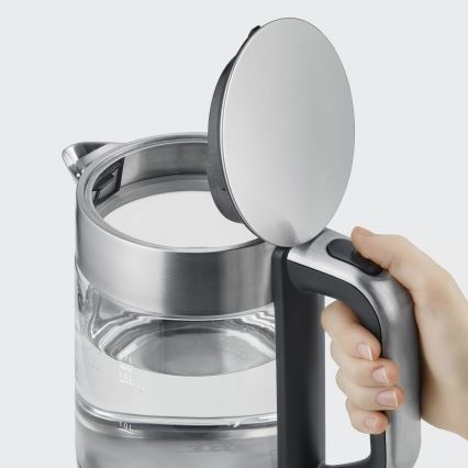 Severin WK 3420 - Hiter električni čajnik 1,7 l 2200W/230V nerjaveče jeklo/steklo
