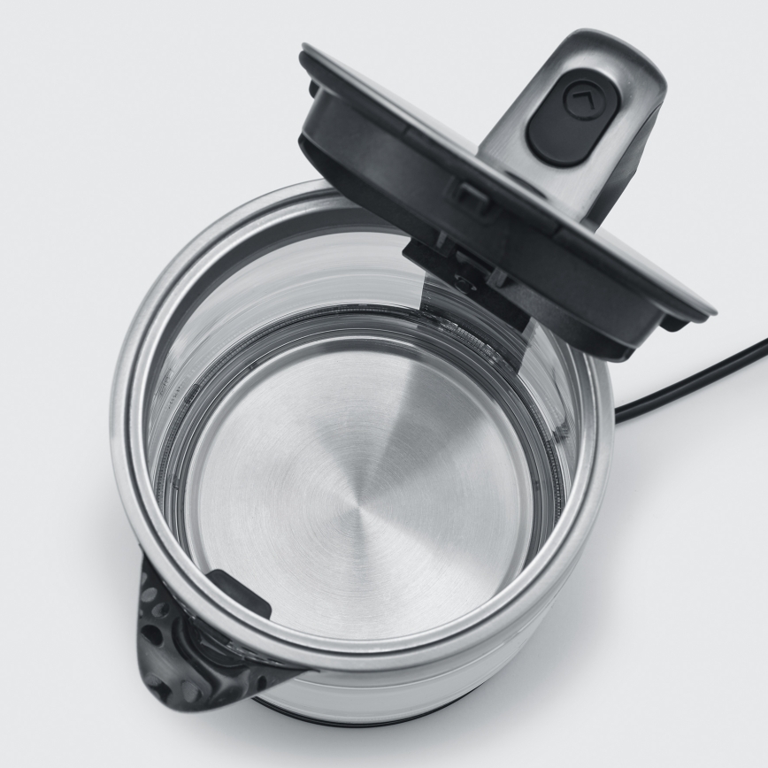 Severin WK 3420 - Hiter električni grelnik vode 1,7 l 2200W/230V nerjaveče jeklo/steklo