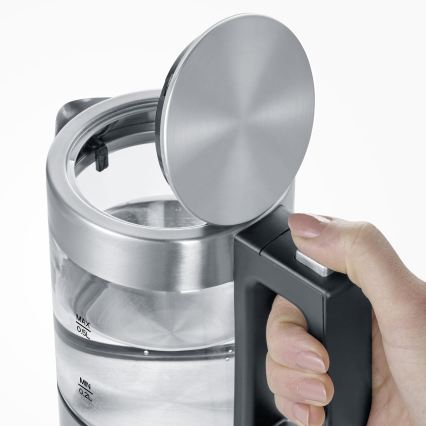 Severin WK 3472 - Hiter kuhalnik vode 0,5 l 1100W/230V nerjaveče jeklo/steklo