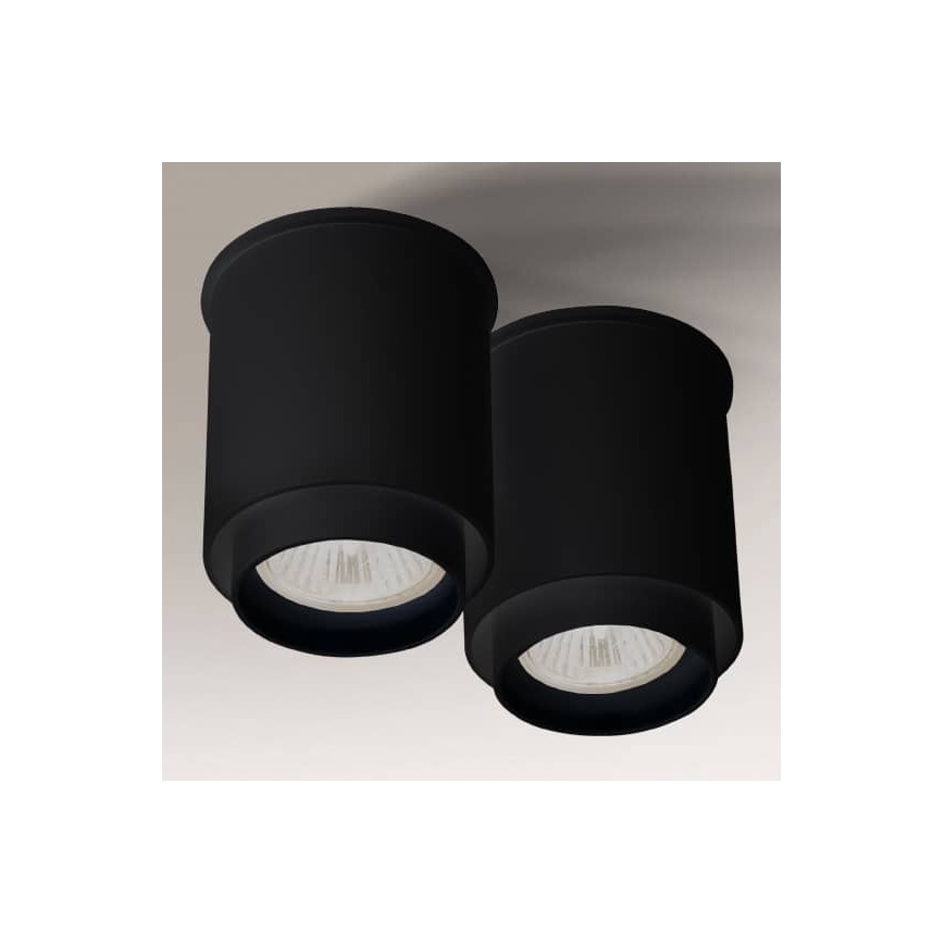 Shilo - Stropna svetilka 2xGU10/15W/230V črna