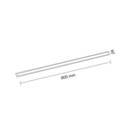 Shilo - LED vgradno stropno svetilo LED/9W/230V 3000K CRI 90 črna