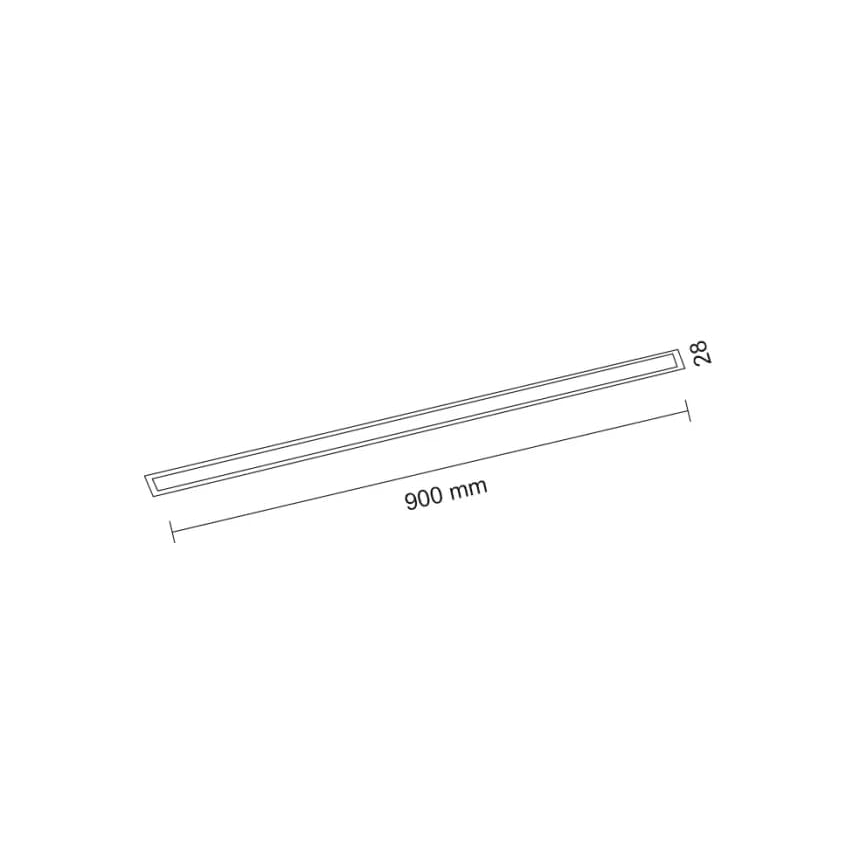 Shilo - LED vgradno stropno svetilo LED/9W/230V 3000K CRI 90 črna