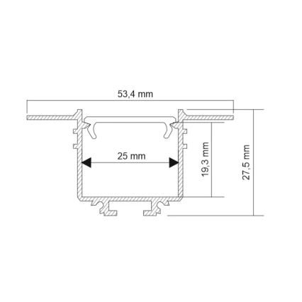 Shilo - LED Vgradna svetilka LED/32W/230V 3000K CRI 90 črna