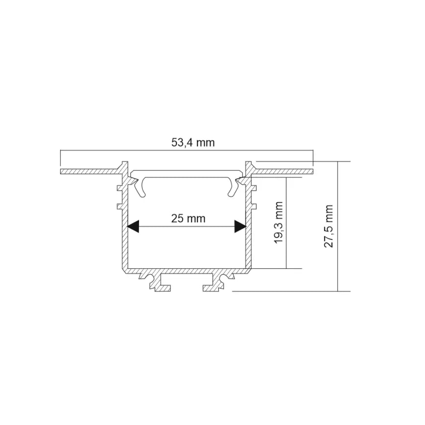 Shilo - LED Vgradna svetilka LED/32W/230V 3000K CRI 90 črna