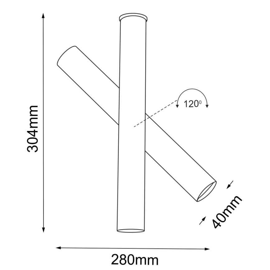 Shilo - Reflektor 1xGU10-MR11/15W/230V črn