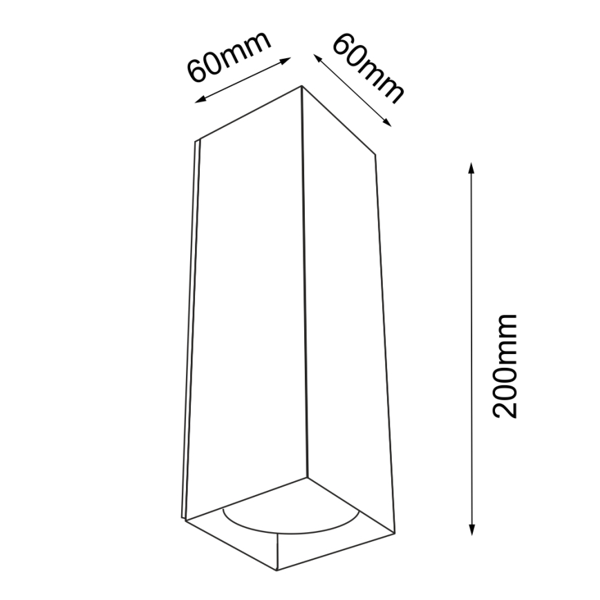 Shilo - Stenska svetilka 2xGU10/15W/230V črna