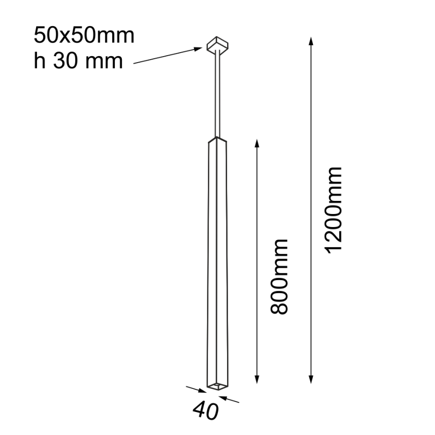 Shilo - Lestenec na vrvici 1xGU10/15W/230V črn