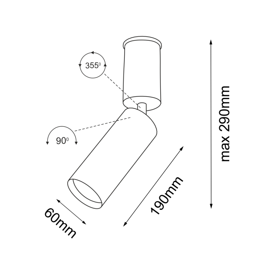 Shilo - Reflektor 1xGU10/15W/230V bel