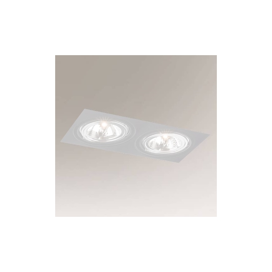Shilo - Vgradna svetilka 2xGU10/15W/230V bela
