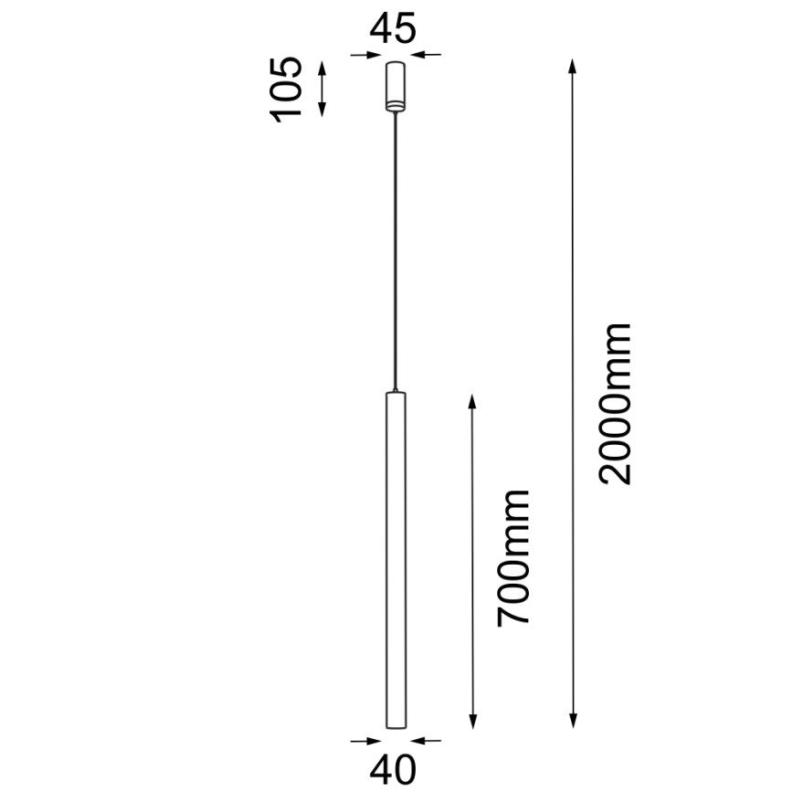 Shilo - Lestenec na vrvici 1xGU10-MR11/15W/230V bel