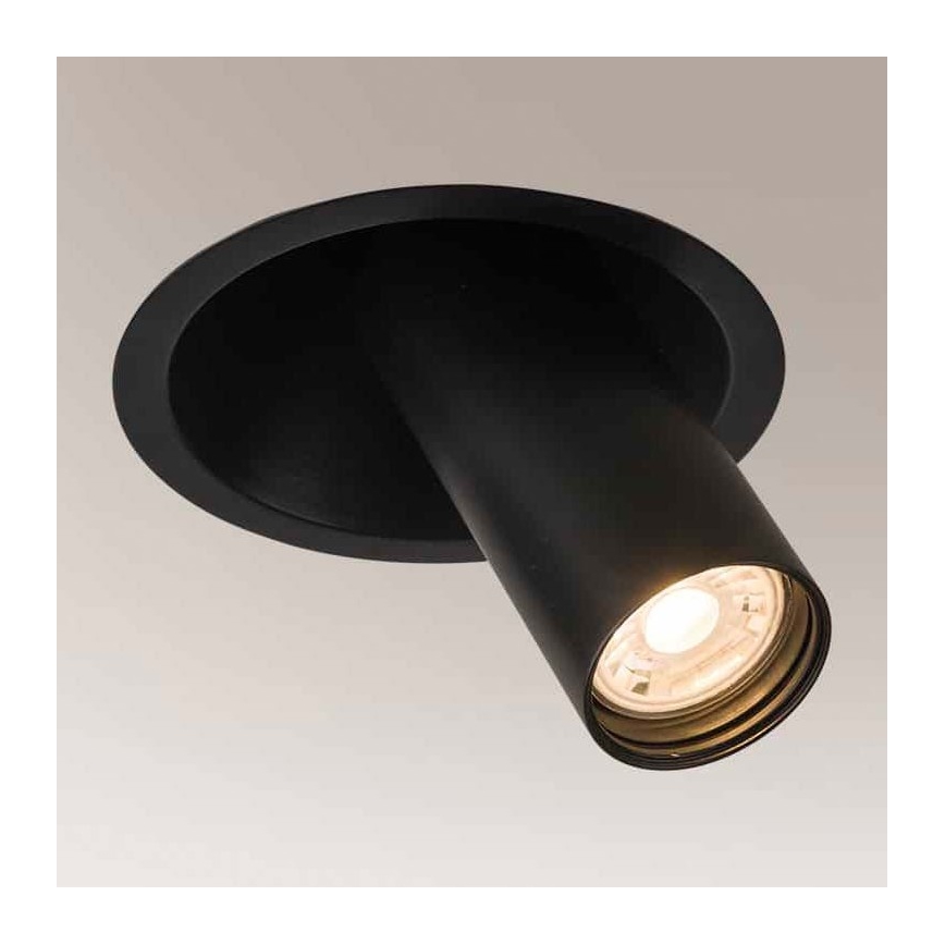 Shilo -  Vgradni reflektor  1xGU10/MR11/15W/230V pr. 11 cm črna