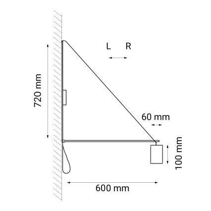 Shilo - Stenska svetilka 1xGU10/15W/230V črna
