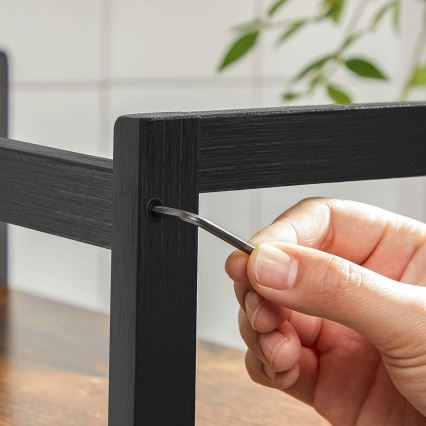 Shranjevalna polica MARGE rjava/črna