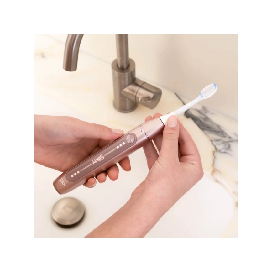 Silk’n - Sonična vibracijska zobna ščetka SONIC YOU 3350 mAh IPX7 rožnato zlata